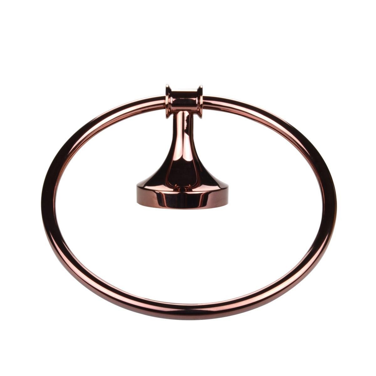 Rose Gold Brass Towel Ring (90360E) Decoraport USA