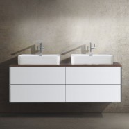 63 In. Wall Mount Vanity with White Double Basin (DW1604D-V)