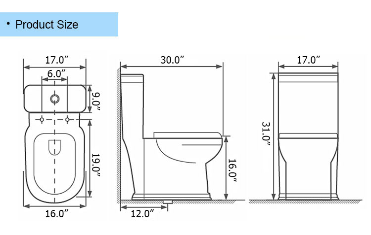 CUPC Dual Flush High Efficiency Water Saving One-piece Toilet (DK-ZBQ ...